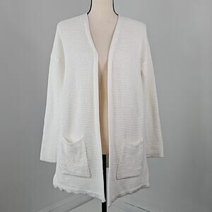 Marine Layer Catalina Knit Cardigan in Ivory Milk | Women's Small | MINOR FLAWS